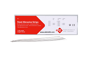 Стальные абразивные полоски Steel Abrasive Strips двухсторонние, длиной 150 мм, шириной 6 мм, абразивность: средняя,уп.12 шт(46132)